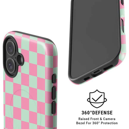 Watermelon Checkered iPhone 16 Plus Magsafe Impact Case